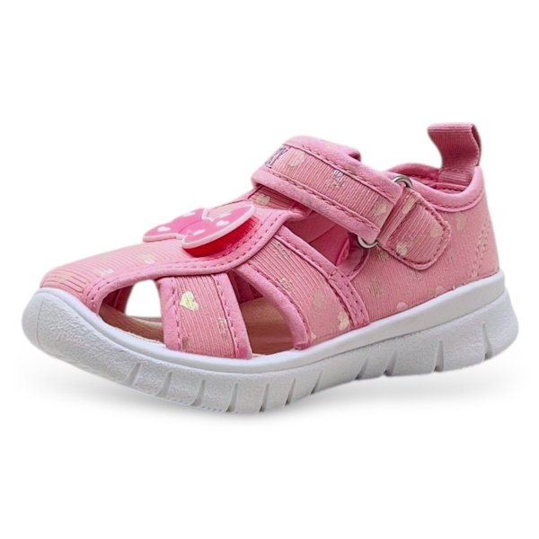 2410-03_pink КЕДБЕРРИ босоножки текстильные для девочек. (23-30)