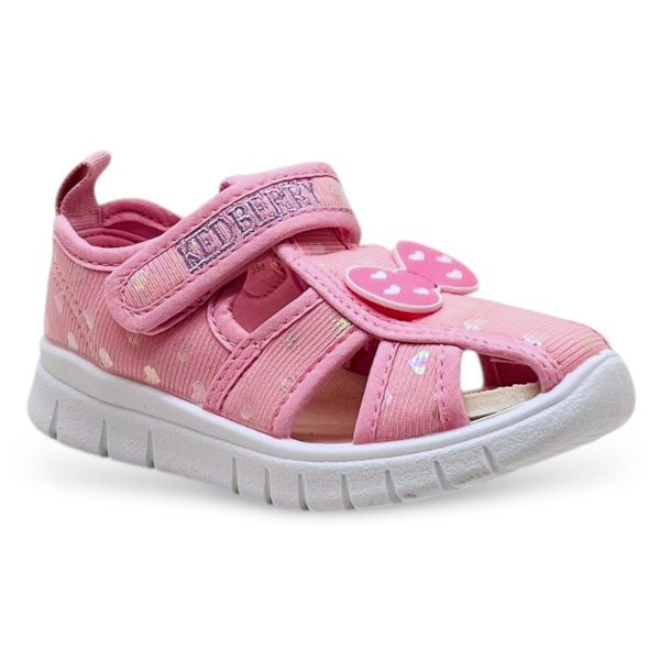 2410-03_pink КЕДБЕРРИ босоножки текстильные для девочек. (23-30)